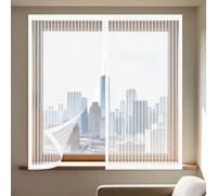 Mosquitera para Ventana Autoadhesiva 85 x 100 cm sin Taladrar Ni Atornillar Mosquitera Ventanas Adhesiva Fácil de Limpiar para Ventana de Bricolaje para Caseras Oficina, Blanco