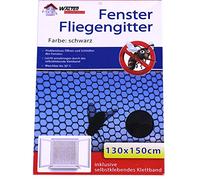 Mosquitera para ventana, color negro, 130 x 150 cm