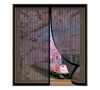 Mosquitera para Ventana Enrollable 50 x 105 cm Fácil Instalación sin Taladrar, Fácil de Limpiar Cortinas Magneticas con Cierre Automático para Todas Las Ventanas, Negro