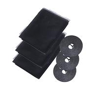 Mosquitera para ventana fija, paquete de 3 mosquiteros autoadhesivos para ventana, cortina de malla para insectos, protector de abeja con 3 rollos de cinta adhesiva, ajustable a múltiples ventanas