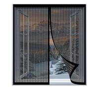 Mosquitera para Ventana Grande 40 x 40 cm Fácil Instalación sin Taladrar, Fácil de Limpiar Cortina Magnética de Malla Suave para Todas Las Ventanas, Negro