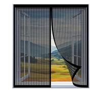 Mosquitera para Ventana Grande 50 x 95 cm Fácil Instalación sin Taladrar, Fácil de Limpiar Pegajoso Cortina Pantalla para Todas Las Ventanas, Negro