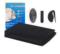 Mosquitera para Ventana, Mosquitera Ventana Velcro, Malla Mosquitera Adhesiva, Recortable, No Necesita Taladrar, Protección Contra Mosquitos (Noir, 150 x 200 cm)