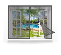 Mosquitera para ventanas 115 x 115 cm Cortina de Ventana para Prevenir Mosquitos y Insectos Fácil de Ensamblar Autoadhesivo para Ventanas Balcón Patio, Gris