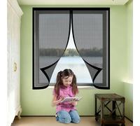 Mosquitera para Ventanas 115 x 150 cm Protección Contra Mosquitos y Moscas Mosquitera Ventana Magnetica Fácil Instalación Adhesiva Adecuada para Decoración Del Hogar, Negro