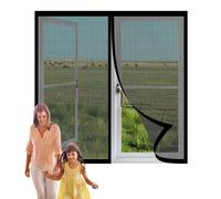 Mosquitera para Ventanas 130 x 175 cm sin Taladrar Mosquitera Ventana Magnetica con Gancho Prevenir Mosquitos y Insectos para La Mayoría de Los Tipos de Ventanas, Negro