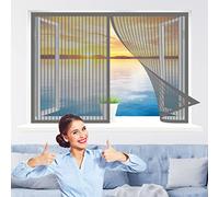 Mosquitera para ventanas, 160 x 160 cm marco magnético para mosquitera, Instalar Sin Taladrar para Marco de Ventanas, Gris