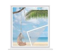 Mosquitera Para Ventanas, 55x100cm, Plegable, Mosquitera Para Ventana, ProteccióN Contra Insectos, Lavable Para Ventanas De Terraza, Cocina, SóTano, Blanco