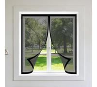 Mosquitera para Ventanas 65 x 75 cm Protección Contra Mosquitos y Moscas Mosquitera Ventana Mosquiteras Fácil de Limpiar para Exterior Jardín Balcón Salón Casa Tienda, Negro