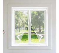 Mosquitera para Ventanas 65 x 75 cm Protección Contra Mosquitos y Moscas Mosquitera Ventana Mosquiteras Fácil de Limpiar para Exterior Jardín Balcón Salón Casa Tienda, Blanco