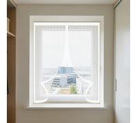 Mosquitera para Ventanas 75 x 145 cm Imanes Se Cierran Automáticamente Cortinas Mosquitera Ventana Fácil de Ensamblar Autoadhesivo para Balcón Corredera Terraza, Blanco