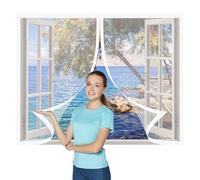 Mosquitera para Ventanas 75 x 80 cm Protección Contra Mosquitos y Moscas Mosquiteras Ventanas Magnética Fácil de Limpiar Adecuada para Decoración Del Hogar, Blanco
