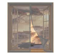 Mosquitera para Ventanas 75 x 90 cm Fácil Instalación sin Taladrar, Fácil de Limpiar Cortina Magnética de Malla Suave para Todas Las Ventanas, Gris