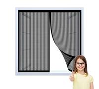 Mosquitera para Ventanas 80 x 110 cm sin Taladrar Cierre Automático Ventana Mosquitera Resistente a Los Arañazos para Todas Las Ventanas, Negro