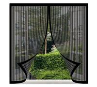 Mosquitera para Ventanas 80 x 165 cm Imanes Se Cierran Automáticamente Mosquitera Ventana Mosquiteras Lavables para Balcón Corredera Terraza, Negro