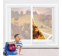 Mosquitera para Ventanas 80 x 96 cm sin Taladrar Pantalla Insectos Proteccn Magn¨¦Tica Mosquiteras Transpirables Lavables para Ventanas de Puertas de Cortina, Blanco