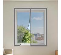 Mosquitera para Ventanas 90 x 140 cm Protección Contra Mosquitos y Moscas Mosquitera Magnética Ventanas Fácil de Limpiar para Balcón Corredera Terraza, Gris