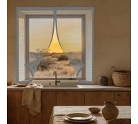 Mosquitera para Ventanas 90 x 140 cm Protección Contra Mosquitos y Moscas Mosquitera Ventanas Adhesiva Fácil de Limpiar para Exterior Jardín Balcón Salón Casa Tienda, Gris