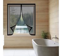 Mosquitera para Ventanas 95 x 110 cm Protección Contra Mosquitos y Moscas Mosquiteras Lavables para Todas Las Ventanas, Negro