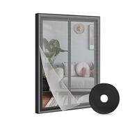 Mosquitera para Ventanas Adhesiva - Mosquiteras Protección Contra Insectos Recortable Red Malla Ajustable Anti Moscas, Mosquitos (Gris, 150x200cm)