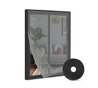 Mosquitera para Ventanas Adhesiva - Mosquiteras Protección Contra Insectos Recortable Red Malla Ajustable Anti Moscas, Mosquitos (Negro, 100x100cm)