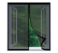Mosquitera para Ventanas con Magic Click 100 x 125 cm Fácil Instalación sin Taladrar, Fácil de Limpiar Anti Mosquito Insecto Cortina para Todas Las Ventanas, Negro