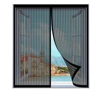Mosquitera para Ventanas con Magic Click 100 x 125 cm Fácil Instalación sin Taladrar, Fácil de Limpiar Cortina Mosquitera para Puertas para Todas Las Ventanas, Negro