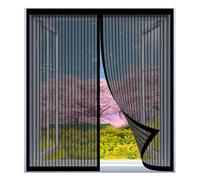 Mosquitera para Ventanas Correderas 60 x 59 cm Fácil Instalación sin Taladrar, Fácil de Limpiar Cortina Mosquitera con Imanes para Todas Las Ventanas, Negro