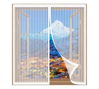Mosquitera para Ventanas de Aluminio Corredera 100 x 75 cm Fácil Instalación sin Taladrar, Fácil de Limpiar Cortina Mosquiteras Magnética para Todas Las Ventanas, Blanco