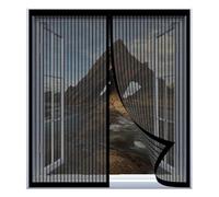 Mosquitera para Ventanas de Aluminio Corredera 50 x 75 cm Fácil Instalación sin Taladrar, Fácil de Limpiar Cortina de Ventana Magnética para Todas Las Ventanas, Negro
