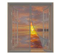 Mosquitera para Ventanas de Aluminio Corredera 50 x 95 cm Fácil Instalación sin Taladrar, Fácil de Limpiar Pantalla Contra Insectos para Todas Las Ventanas, Gris