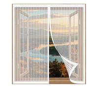 Mosquitera para Ventanas de Techo 60 x 60 cm Fácil Instalación sin Taladrar, Fácil de Limpiar Antimoscas Tela Mosquitera con Imanes para Todas Las Ventanas, Blanco