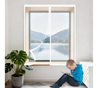 Mosquitera para Ventanas Magnéticas 200 x 200 cm sin Taladrar Ni Atornillar Mosquitera Ventana Mosquiteras Fácil de Limpiar para Todas Las Ventanas Interiores y Exteriores, Blanco
