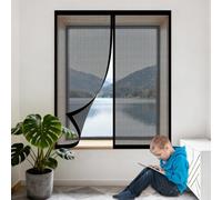Mosquitera para Ventanas Magnéticas 200 x 200 cm sin Taladrar Ni Atornillar Mosquitera Ventana Mosquiteras Fácil de Limpiar para Todas Las Ventanas Interiores y Exteriores, Negro