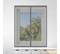 Mosquitera para Ventanas Magnéticas 60 x 65 cm sin Taladrar Ni Atornillar Mosquitera Ajustable Ventanas Fácil de Limpiar para Ventana de Bricolaje para Caseras Oficina, Gris
