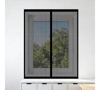 Mosquitera para Ventanas Magnéticas 60 x 65 cm sin Taladrar Ni Atornillar Mosquitera Ajustable Ventanas Fácil de Limpiar para Ventana de Bricolaje para Caseras Oficina, Negro