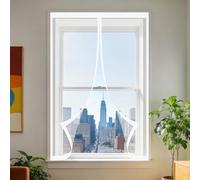 Mosquitera para Ventanas Magnéticas 65 x 110 cm Protección Contra Mosquitos y Moscas Mosquitera Ventanas Adhesiva Fácil Instalación Adhesiva para Balcón Corredera Terraza, Blanco