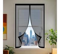 Mosquitera para Ventanas Magnéticas 65 x 110 cm Protección Contra Mosquitos y Moscas Mosquitera Ventanas Adhesiva Fácil Instalación Adhesiva para Balcón Corredera Terraza, Negro