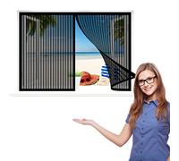 Mosquitera para ventanas magnéticas, 75 x 85 cm Cortina de Ventana para Prevenir Mosquitos y Insectos, Protección Contra Mosquitos y Moscas para Ventanas Balcón Patio, Negro