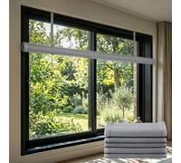 Mosquitera para Ventanas Sin Perforaciones, Malla de Fibra de Vidrio con Cinta Adhesiva de Sujeción, Red Anti Mosquitos de Medida Estándar para Salón y Dormitorio(Gris,45x100cm)