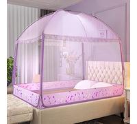 Mosquitera Plegable De Verano, Redes De Altura De Elevación, Cortina De Mosquitera De Malla Púrpura Para Cama De 1,2 M, 1,5 M, 1,8 M, 2,0 M,púrpura,Cama De 1,8 M (6 Pies)