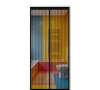 Mosquitera Puerta 100 x 175 cm Anti-Insectos Fly Curtains for Door Instalación sin Taladro para Puerta Exterior de Balcón Patio, Negro