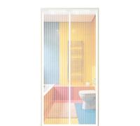 Mosquitera Puerta 100 x 185 cm Anti-Insectos Fly Curtains for Door Instalación sin Taladro para Puerta Exterior de Balcón Patio, Blanco