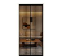 Mosquitera Puerta 100 x 205 cm Cierre Automático Rede Mosquito Porta Magnética Instalación sin Taladro para Puerta Exterior de Balcón Patio, Negro