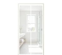 Mosquitera Puerta 100 x 255 cm Anti-Insectos Mosquitera Magnética para Puertas Instalación sin Taladro para Puerta Exterior de Balcón Patio, Blanco