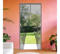 Mosquitera Puerta 101 x 225 cm Varios Tallas Cortina Mosquitera Puerta Exterior Proteja a su Familia de Los Mosquitos para Puertas de Salón Balcón Corredor, Gris