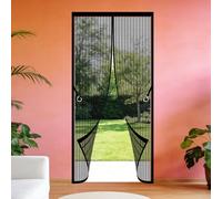 Mosquitera Puerta 101 x 237 cm Varios Tallas Cortina Mosquitera Puerta Exterior Proteja a su Familia de Los Mosquitos para Puertas de Salón Balcón Corredor, Negro