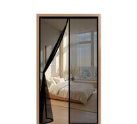 Mosquitera Puerta 110 x 170 cm Transpirables Antimosquitos, Sin Taladros, Magnético Automático, Con Velcra, Cortina Mosquitera, Puerta Magnética para Pasillos Balcn Puertas, Negro