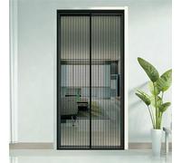 Mosquitera Puerta 116 x 184 cm con Fuertes Imanes para Un Autocierre, Fácil Instalación sin Taladrar, Antimosquitos, Cortina Mosquitera Magnética para Dormitorio, Negro