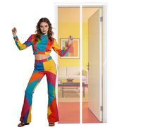 Mosquitera Puerta 122 x 204 cm Cierre Magnético de Arriba a Abajo Cortinas Mosquitera Puerta No Requiere Herramientas, Fácil de Instalar para Puertas de Patio y Balconeras, Blanco